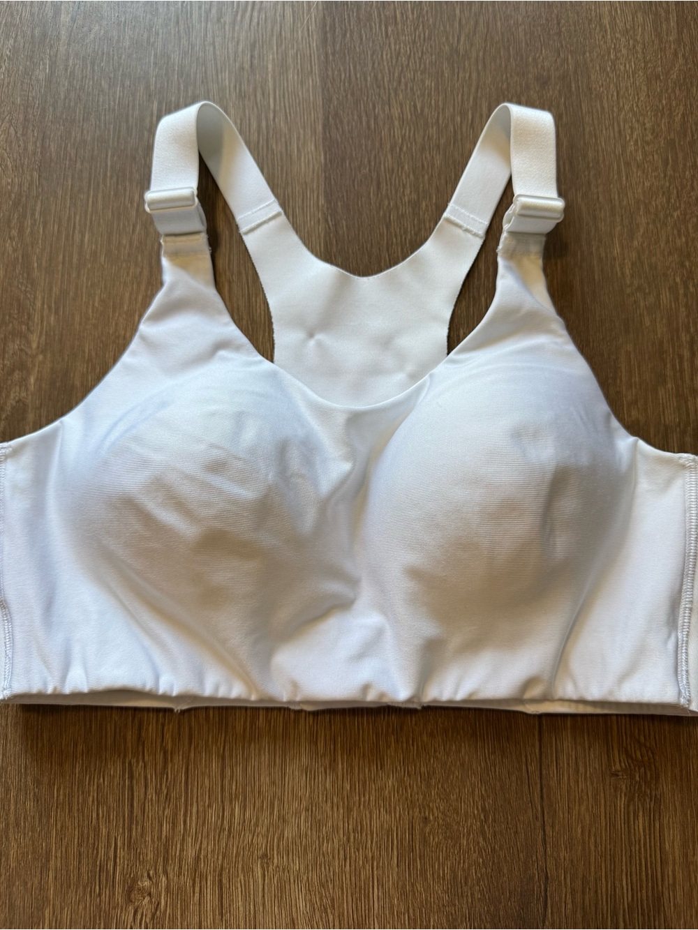 CALIA White High Support Racerback Sports Bra S Padded Underwired Hook & Eye